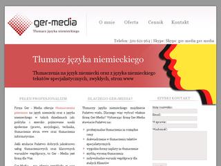 Szczegóły : Tłumacz niemieckiego - Ger-Media.pl