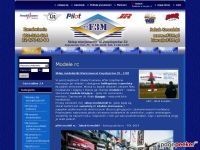 Szczegóły : Sklep modelarski F3M