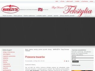 Szczegóły : Hurtownia Markizeta - Twoje Domowe Tekstylia