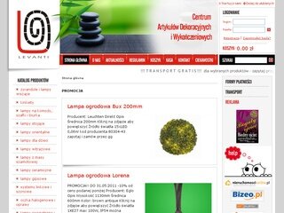 Szczegóły : levanti.pl - Tanie oświetlenie