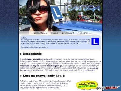 Szczegóły : instruktorka.com - Szkoła jazdy