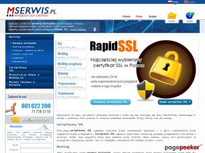Szczegóły : Certyfikaty SSL - mserwis.pl