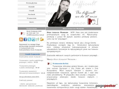 Szczegóły : Biuro tłumaczeń tlumaczenia-miw.pl