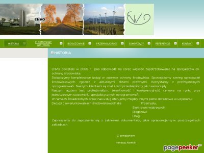 Szczegóły : ENVO - raporty śodowiskowe