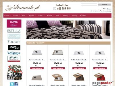Szczegóły : damask.pl Wyposażenie wnętrz